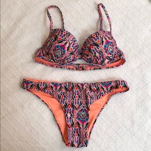 ⭐️ Bright Gypsy Boho Aztec Pattern Bikini